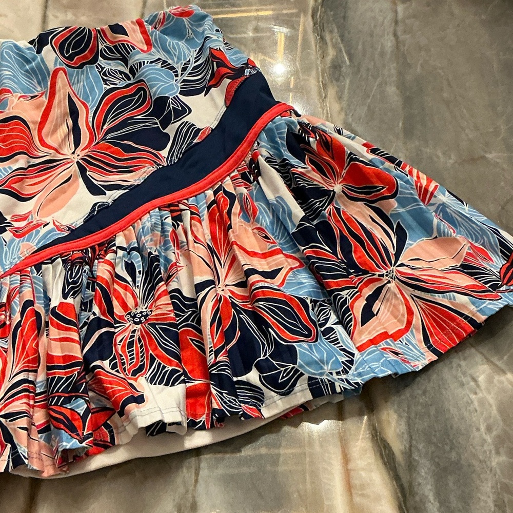 Tail Blue and Red Floral Tennis Skirt - Size M - Like New Condition - Picture 3 of 6